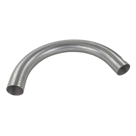 Heavy Duty Mfg Pipe, Flex, Exhaust, Cut Length, Stainless 0.016/0.020 Strip, 4 In. Dia, 48 In. Lng 17B-400-48SS